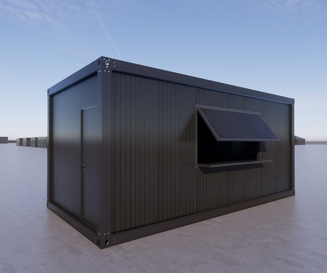 Kiosk module with 2 serving doors / door 18 m2