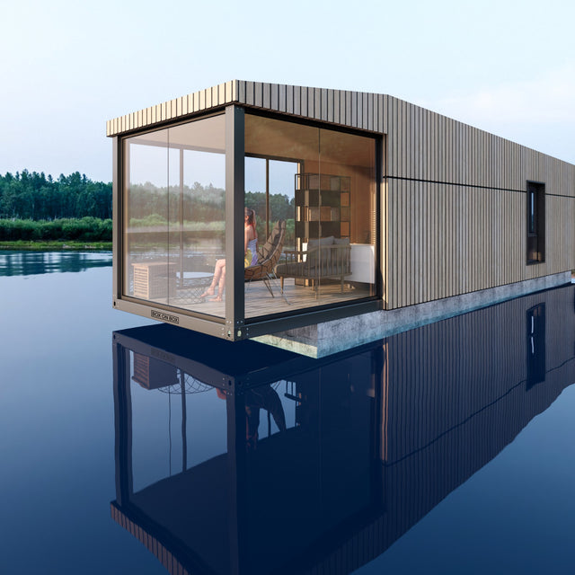 Module with glass section / sliding door / door / facade panel 36 m2
