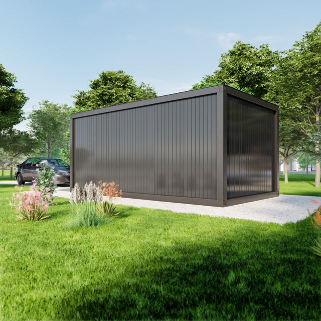 Garage med elektrisk rullport utan innergolv 20 m2