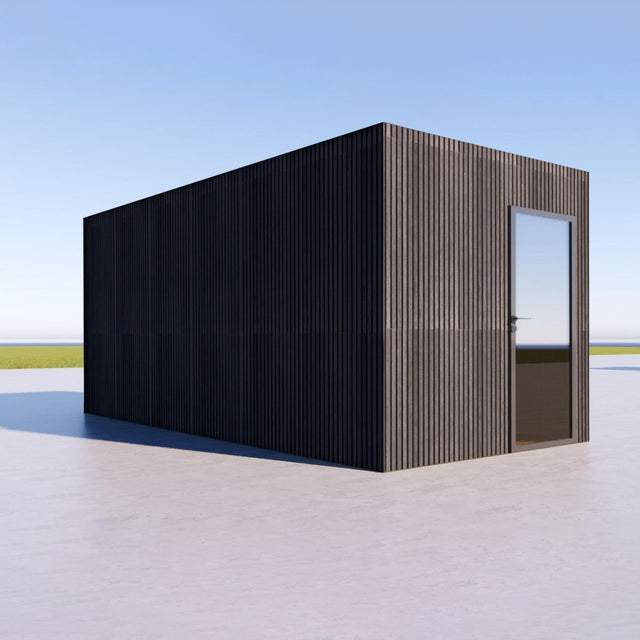 Module with glass section / door / facade plate 18 m2