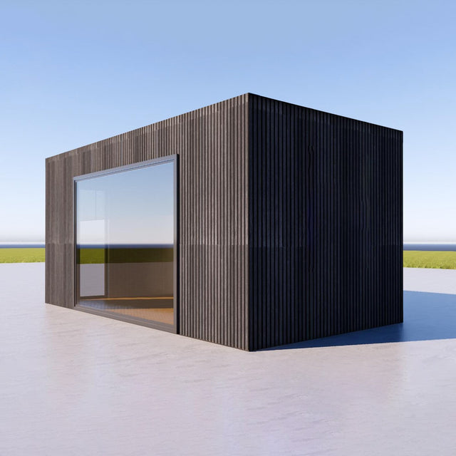 Module with glass section / door / facade plate 18 m2