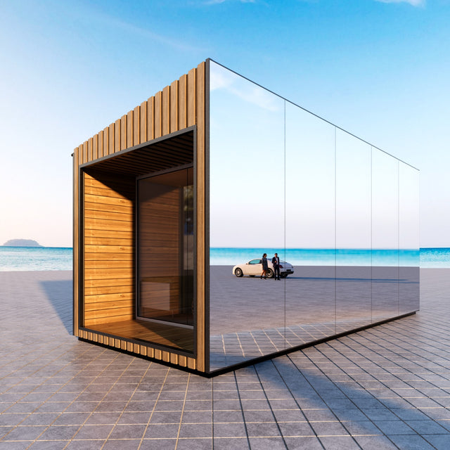 Module m Mirror wall / glass section / door / facade plate 18 m2