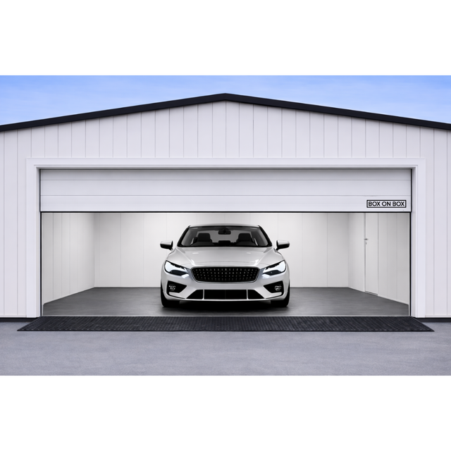 Dubbelgarage – Sadeltak – WPC  – Dubbelport