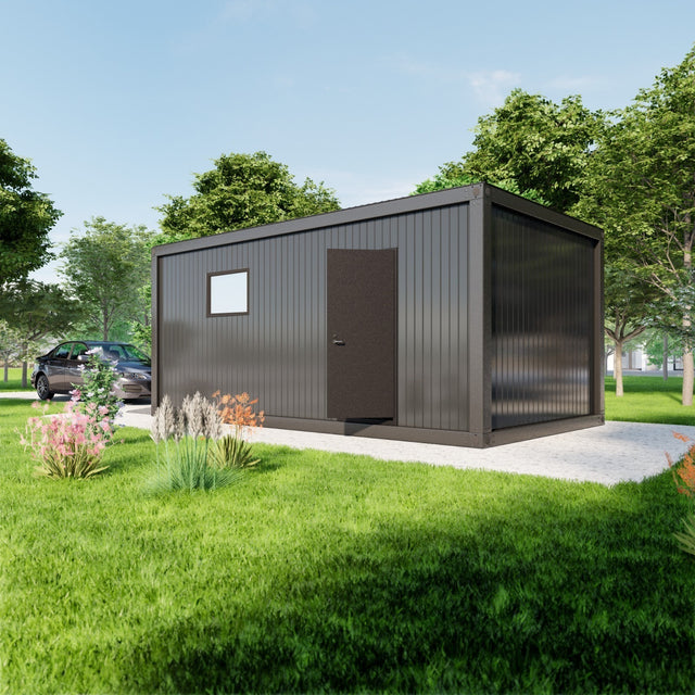 Enkelgarage med elektrisk takskjutsport, dörr, fönster 20 m2
