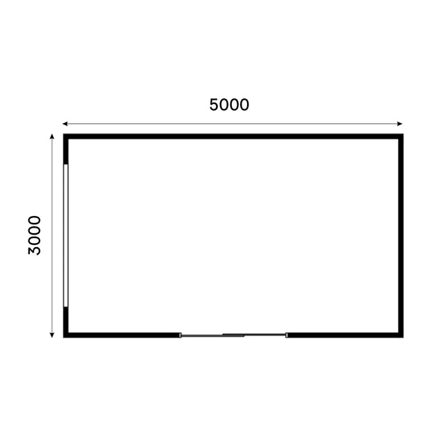 Friggebod med WPC-panel, panoramafönster, glasdörr 15 m2