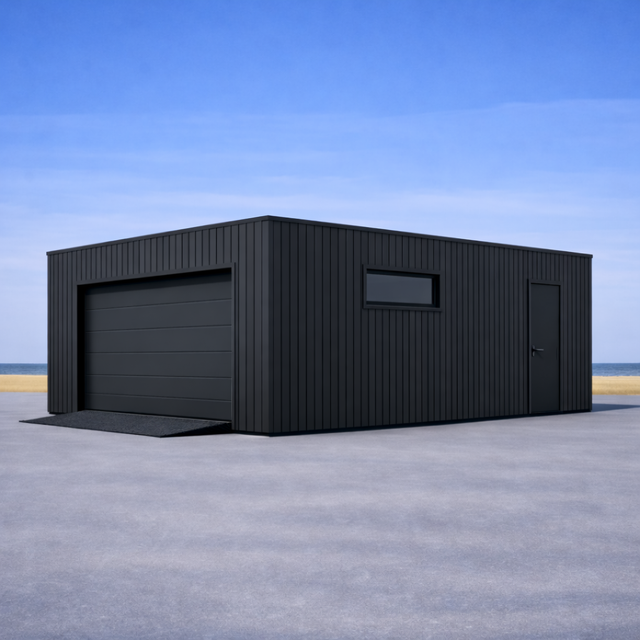 Dubbelgarage – Plant tak – WPC